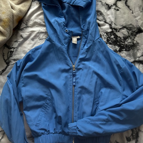 Forever 21 Jackets & Blazers - Forever 21 Blue Hooded Windbreaker Jacket